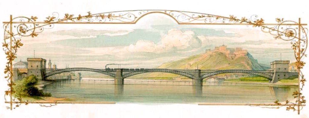 Die Pfaffendorfer Eisenbahnbrücke ist die älteste Brücke über den Rhein in Koblenz.