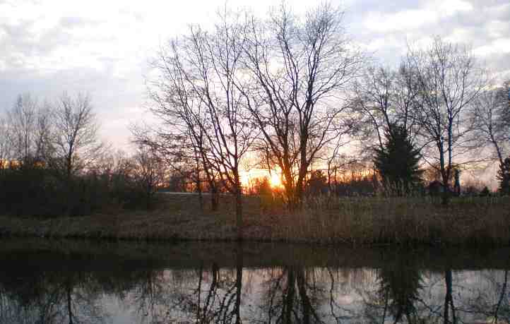Sonnenuntergang am Oranienburger Kanal (Havel)