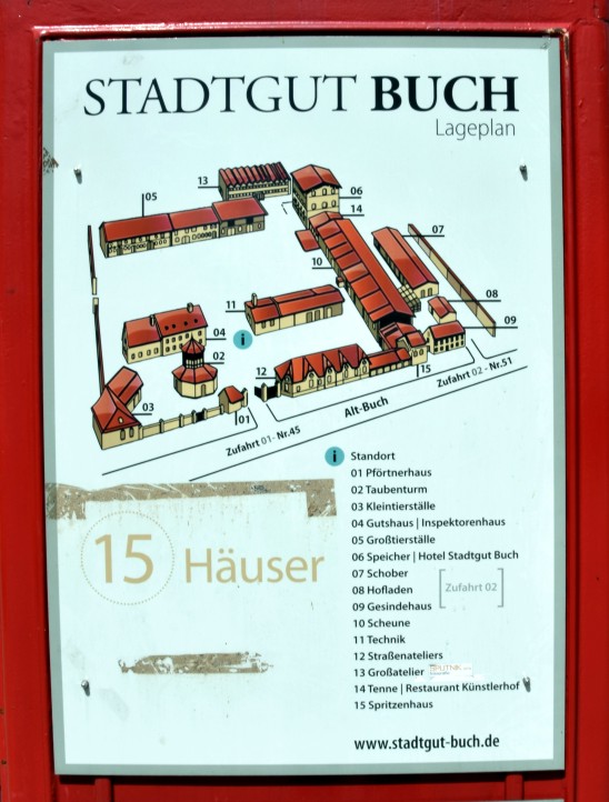 Lageplan vom Stadtgut Buch in Berlin.