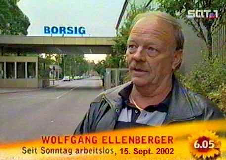 Herr Wolfgang Ellenberger - war 38 Jahre bei der Borsig GmbH.